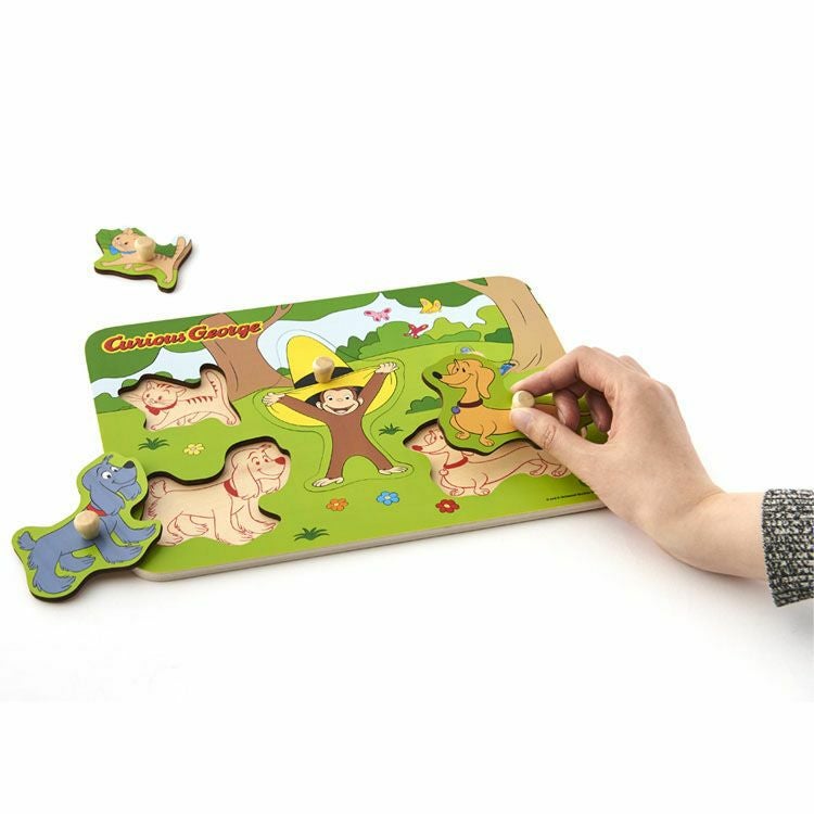 【おさるのジョージ】木製えあわせパズルVG5