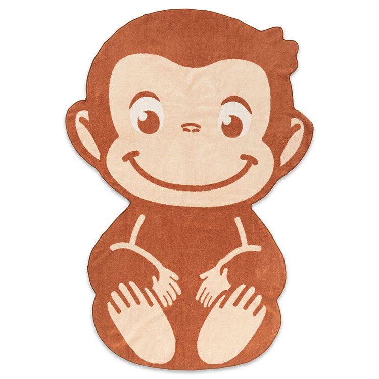 おさるのジョージ】ダイカットビッグタオル（おひるねジョージ