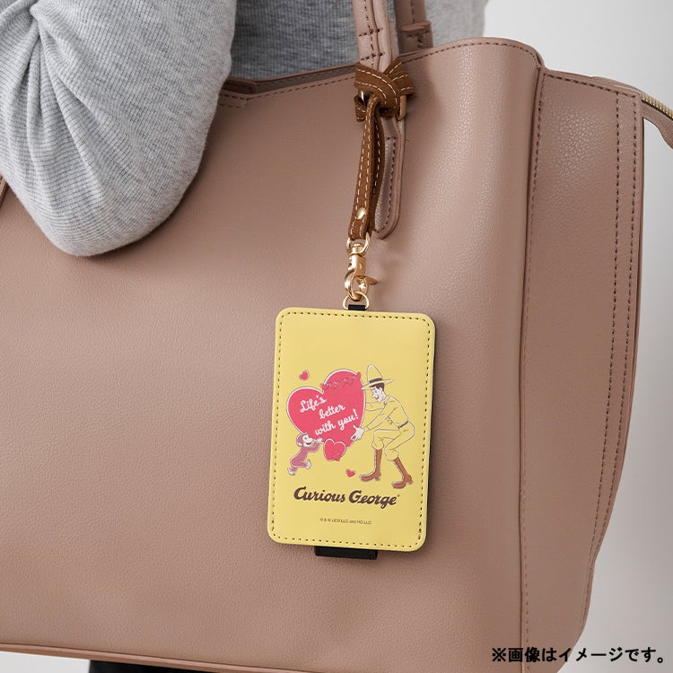 おさるのジョージ　ICカードケース（ハート）　カードケース　85周年アート