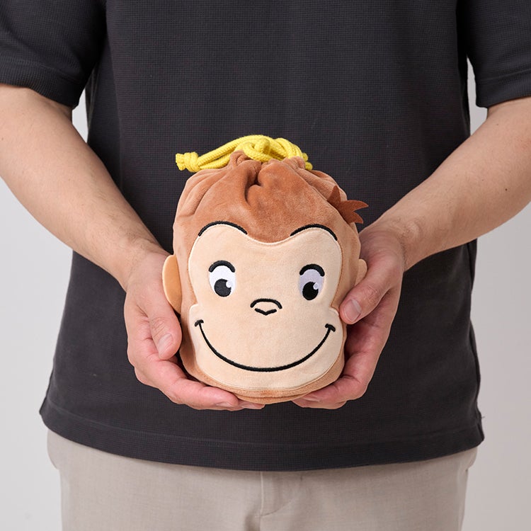 おさるのジョージ　ぬいぐるみ巾着　雑貨　ぬいぐるみ　巾着　ファッション　バッグ　動物