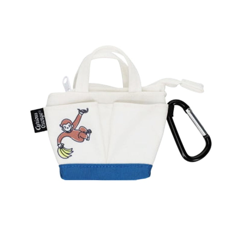 おさるのジョージ　ミニトートキーケース　トートバック　キーケース　小物入れ　雑貨　キーホルダー　カラビナ