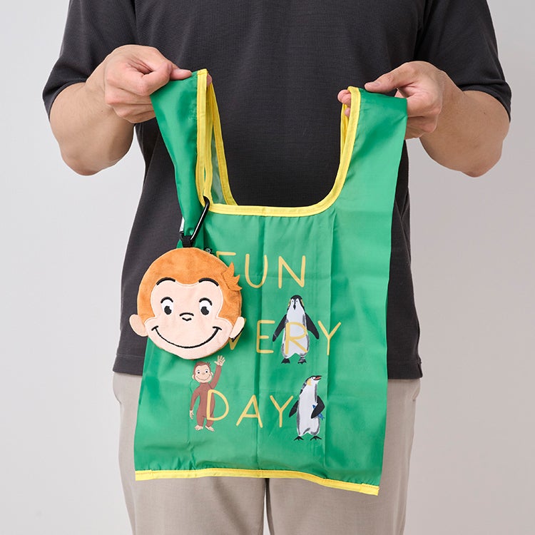 おさるのジョージ エコポシェ　エコバック　ぬいぐるみ　動物　バック　ファッション