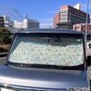 【おさるのジョージ】傘サンシェード 夏　日よけ　カー用品　折り畳みサンシェード