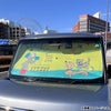 【おさるのジョージ】傘サンシェード 夏　日よけ　カー用品　折り畳みサンシェード