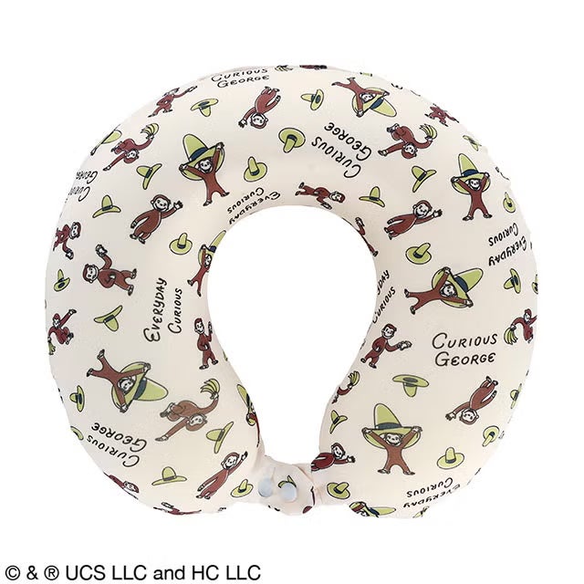 【おさるのジョージ】ネックピロー（トラベルジョージ）　旅行グッズ　首まくら