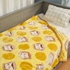 【おさるのジョージ】毛布（スマイルパターン）　毛布　寝具　ベッド　あったかグッズ　子供毛布