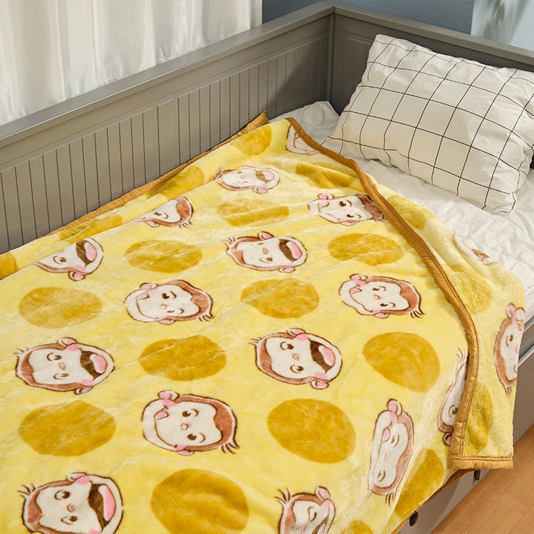 【おさるのジョージ】毛布（スマイルパターン）　毛布　寝具　ベッド　あったかグッズ　子供毛布
