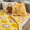 【おさるのジョージ】毛布（スマイルパターン）　毛布　寝具　ベッド　あったかグッズ　子供毛布